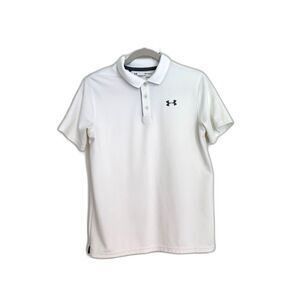 Under Armour HEATSHIELD White Polo - Youth LG